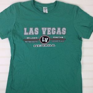 Gildan Las Vegas T Shirt Wynn Venetian Green M